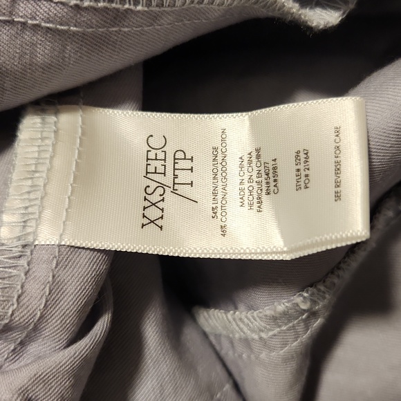 CAbi Jacket Womens Small Tanner Linen Button Front Trench Coat Lavender S - Picture 5 of 7